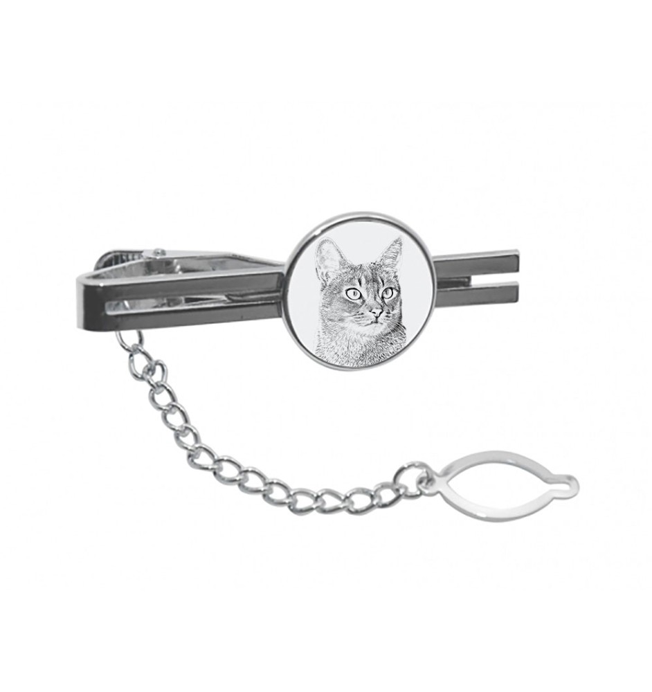 Abessinier - Krawattenklammer mit Katzenmotiv, personalisierter Krawattenclip, einzigartiges Geschenk für Männer von der Marke Art-Dog