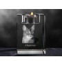 Abyssin - Bougeoir avec photo de chat, porte bougie en cristal, cadeau personnalisé par la marque Art-Dog