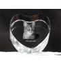 Abyssinian - crystal clock with a picture of a cat, heart-shaped shelf clock, personalized standing clock by Art-Dog brand