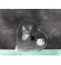 Abyssinian - crystal clock with a picture of a cat, heart-shaped shelf clock, personalized standing clock by Art-Dog brand