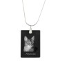 Abyssin - Crystal pendant with cat, silver necklace with photo, personalised pendant by Art-Dog brand