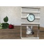 Abyssin - une horloge en verre avec une photo, une photo de chat dans un cristal, une horloge de bureau personnalisée de la marque Art-Dog