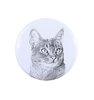 Abessinier Rucksack decoration, personalized badge, perfect gadget for animal lovers from the Art-Dog brand