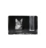 Abyssin - Porte-stylos, organiseur en cristal avec photo de chat, décoration de bureau unique par la marque Art-Dog