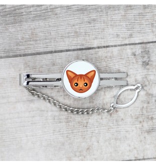 Abessinier - eleganter Metallschlüsselanhänger von Art-Dog als Geschenk