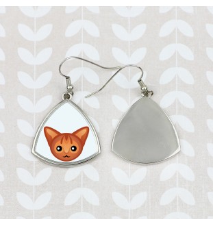 Abessinier - elegante Metall-Ohrringe als Geschenk der Marke Art-Dog