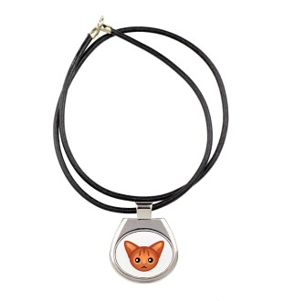 Abyssinian - pendant necklace with graphic on a chain strap by Art-Dog brand