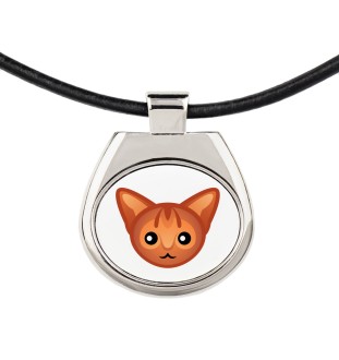 Abyssinian - pendant necklace with graphic on a chain strap by Art-Dog brand