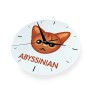 Abyssinian - MDF clock with graphics and the Art-Dog brand name