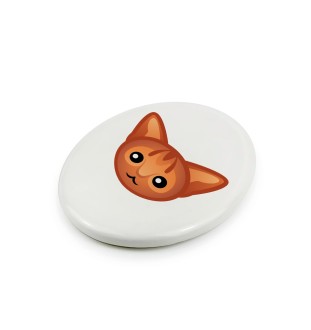 Abyssin - une plaque funéraire en céramique avec une illustration et un texte de la marque Art-Dog