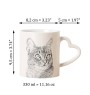 Abessinier Tasse mit Katze, entzückende Tasse mit herzförmigem Henkel, universelles Geschenk der Marke Art-Dog