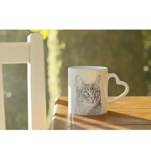 Abyssin - tasse avec un chat, une tasse adorable avec une anse en forme de cœur, un cadeau universel de la marque Art-Dog