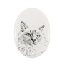 Birman - une plaque commémorative avec une photo de chat, une plaque funéraire avec une impression, une plaque ovale personnalisée de la marque Art-Dog
