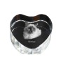 Birman - crystal clock with a picture of a cat, heart-shaped shelf clock, personalized standing clock by Art-Dog brand