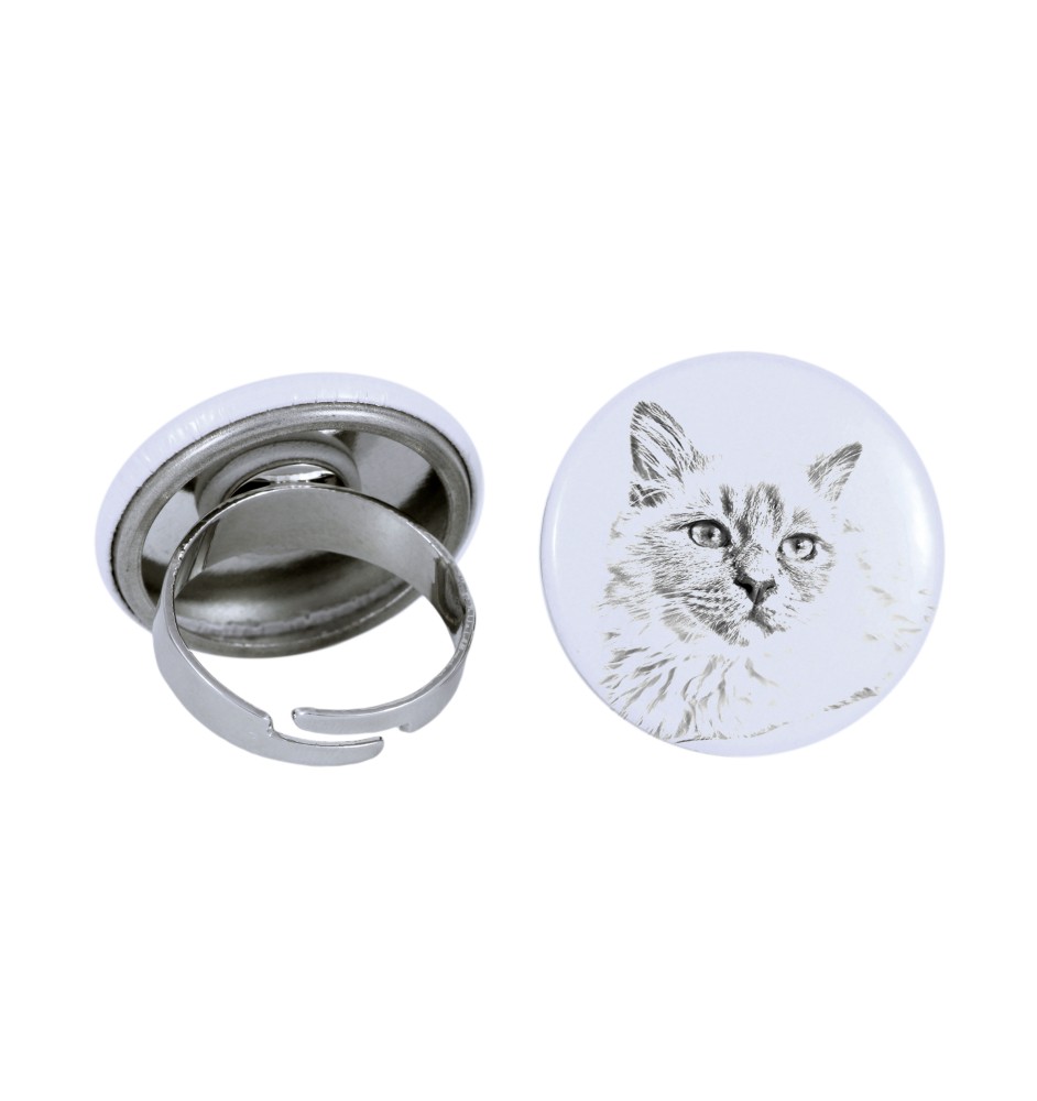 Birman - une bague unique, faite à la main, bijoux pour femmes de la marque Art-Dog