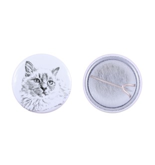 Birman - un accessoire de sac à dos, un badge personnalisé, l'accessoire parfait pour les amoureux des animaux de la marque Art-Dog