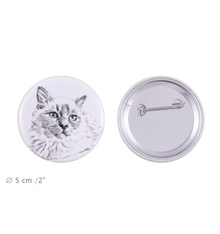 Birman przypinka z kotem duża Art-Dog