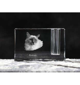 Birman penholder kryształowy z kotem Art-Dog
