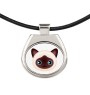 Birman - collier pendentif avec une illustration sur une chaîne en cuir de la marque Art-Dog