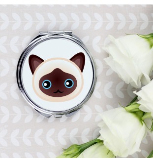 Birman - pocket mirror for a purse by Art-Dog