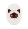Birman - une plaque funéraire en céramique avec une illustration et un texte de la marque Art-Dog