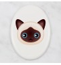 Birman - ceramic tombstone plaque with graphics and inscription by Art-Dog brand
