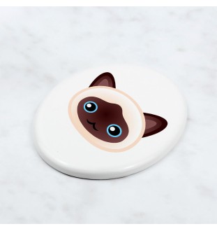 Birman - une plaque funéraire en céramique avec une illustration et un texte de la marque Art-Dog