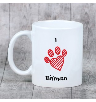 Birman kubek z kotem I love Art-Dog