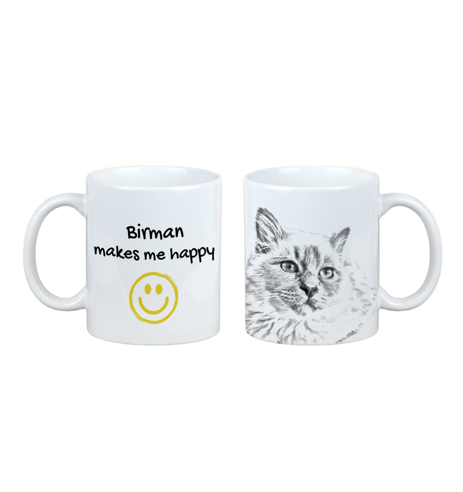 Birman - tasse avec un chat, une tasse joyeuse pour les amoureux des chiens, un cadeau personnalisé de la marque Art-Dog