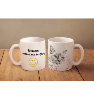 Birman - tasse avec un chat, une tasse joyeuse pour les amoureux des chiens, un cadeau personnalisé de la marque Art-Dog