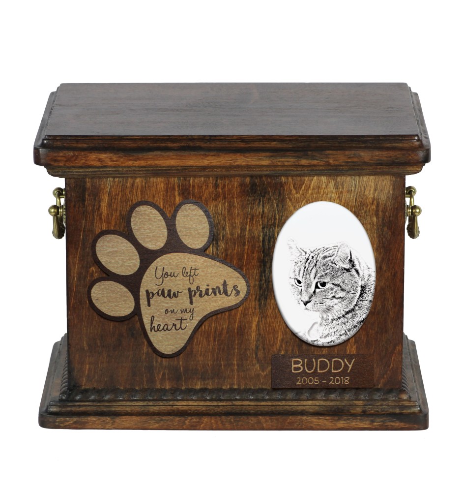 Lynx des Highlands - urne pour les cendres de chat, urne pour chat avec photo, boîte personnalisée pour les cendres de chat de la marque Art-Dog