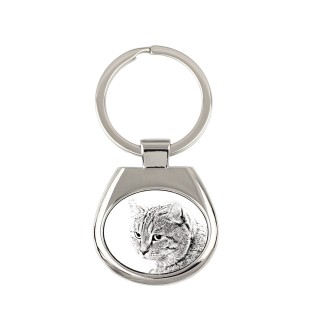 Lynx des Highlands - porte-clés avec un chat, porte-clés imprimé, breloque personnalisée de la marque Art-Dog