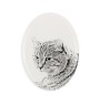 Lynx des Highlands - une plaque commémorative avec une photo de chat, une plaque funéraire avec une impression, une plaque ovale personnalisée de la marque Art-Dog
