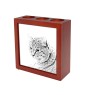 Highland Lynx - pen holder with a cat, desk organizer with a print, personalized desk decoration by Art-Dog brand