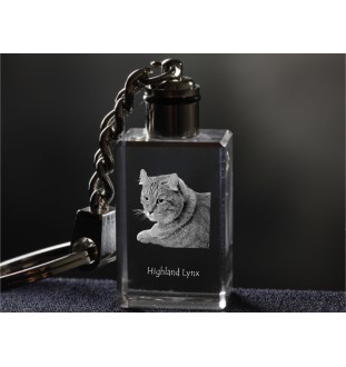 Hochlandluchs - Kristall-Anhänger mit Katzenfoto, beleuchteter Anhänger, einzigartiges Geschenk der Marke Art-Dog