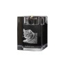 Highland Lynx - Candle holder with cat photo, crystal tealight holder, personalised gift by Art-Dog brand