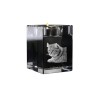 Lynx des Highlands - Bougeoir avec photo de chat, porte bougie en cristal, cadeau personnalisé par la marque Art-Dog