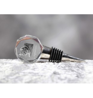 Highland Lynx - Bottle stopper, crystal wine stopper with cat photo, personalised gift for bartender by Art-Dog brand