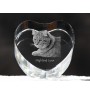 Highland Lynx - crystal clock with a picture of a cat, heart-shaped shelf clock, personalized standing clock by Art-Dog brand