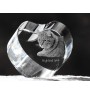 Highland Lynx - crystal clock with a picture of a cat, heart-shaped shelf clock, personalized standing clock by Art-Dog brand
