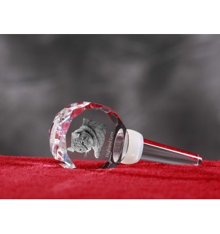 Lynx des Highlands - Bouchon de bouteille en cristal avec chat, bouchon de vin unique avec photo, cadeau personnalisé pour sommelier par la marque Art-Dog