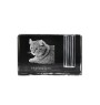 Highland Lynx - Pen stand, crystal organiser with cat photo, unique desk decoration by Art-Dog brand