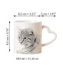 Highland Lynx - cat mug, adorable heart-shaped handle mug, universal gift from Art-Dog brand