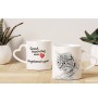 Hochlandluchs Tasse mit Katze, entzückende Tasse mit herzförmigem Henkel, universelles Geschenk der Marke Art-Dog
