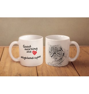 Highland Lynx - cat mug, personalized mug with print, classic gift for everyone from the Art-Dog brand