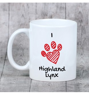 Lynx des Highlands - tasse avec un chat, une tasse adorable avec une illustration, un cadeau avec votre photo de la marque Art-Dog