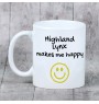 Highland Lynx - cat mug, cheerful mug for a dog lover, personalized gift from the Art-Dog brand