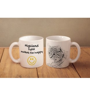 Lynx des Highlands - tasse avec un chat, une tasse joyeuse pour les amoureux des chiens, un cadeau personnalisé de la marque Art-Dog