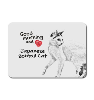 Japanische Bobtail Katze - Mauspad mit Druck, personalisiertes Mauspad mit Katze, einzigartiges Gadget für Büroangestellte von Art-Dog.