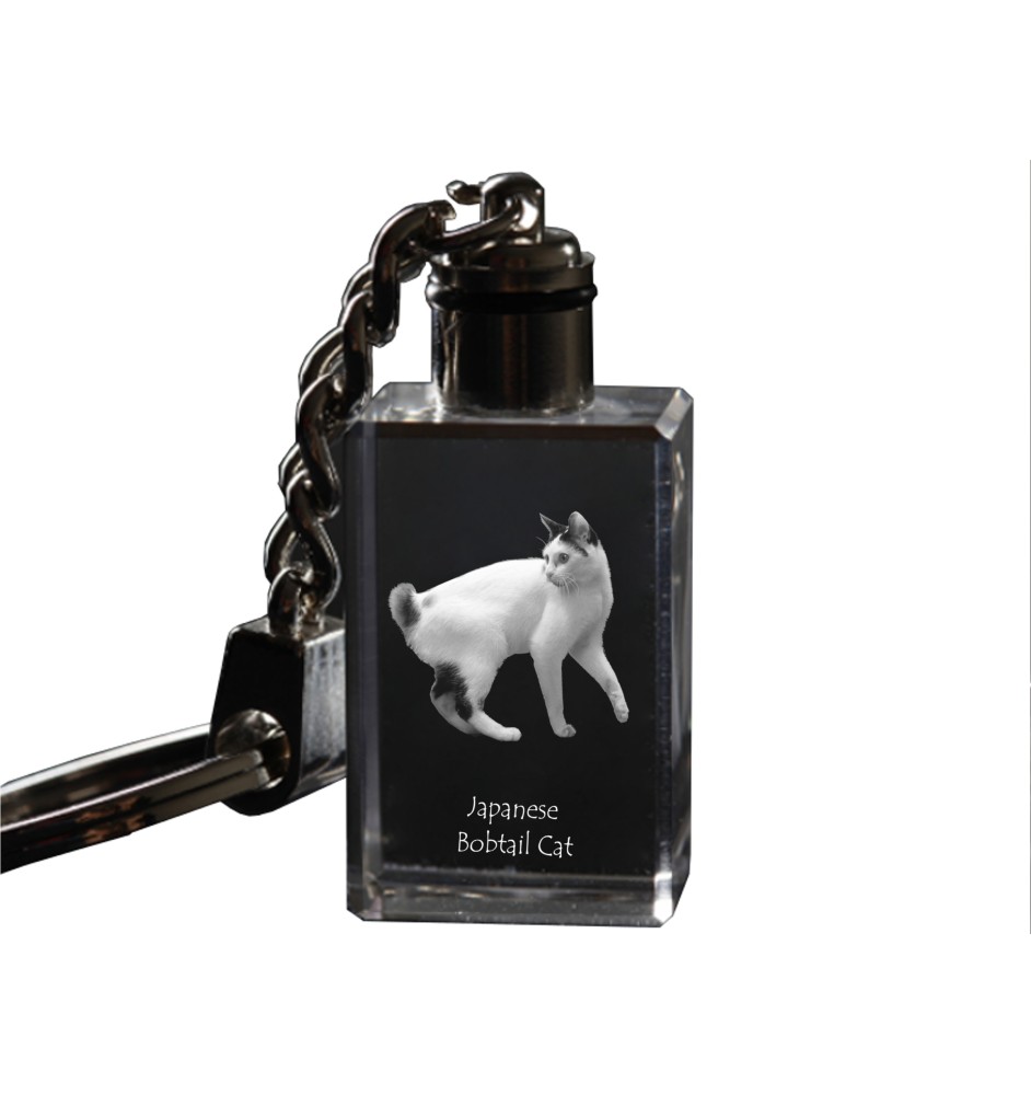 Bobtail japonais - Pendentif en cristal avec photo de chat, pendentif lumineux, cadeau unique de la marque Art-Dog